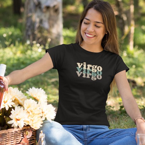 Virgo Zodiac Sign  Green  Brown Power Color T_Shirt