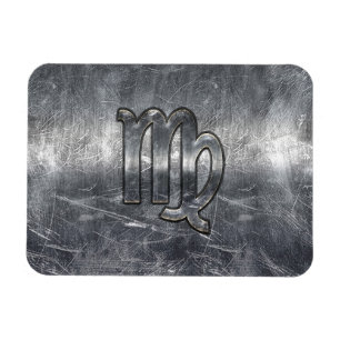 Virgo Zodiac Sign Grunge Distressed Style Magnet