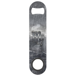 Virgo Zodiac Sign Grunge Distressed Style Speed Bottle Opener