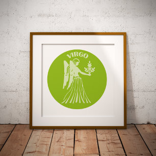 Virgo, Zodiac Sign, Horoscope, Astrology Foil Prints