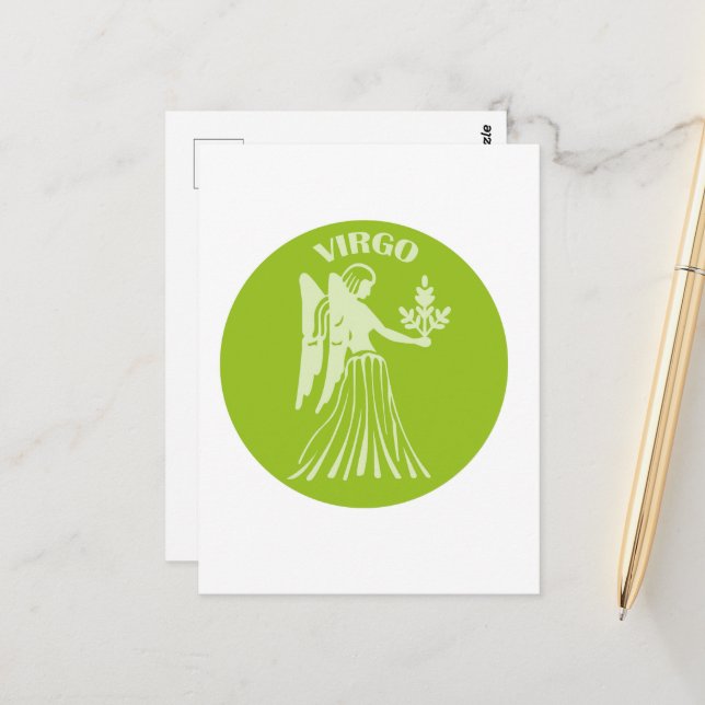 Virgo, Zodiac Sign, Horoscope, Astrology Postcard (Front/Back In Situ)