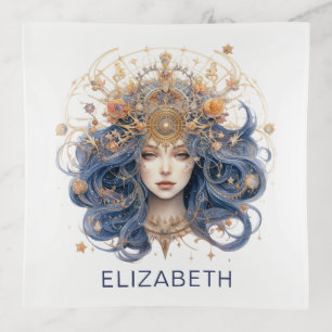 Virgo Zodiac Sign Horoscope Trinket Tray