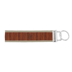 Virgo Zodiac Sign in Brown Mahogany Style Wrist Keychain