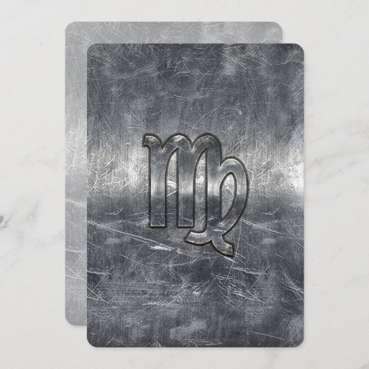 Virgo Zodiac Sign in Grunge Distressed Style (Front/Back)