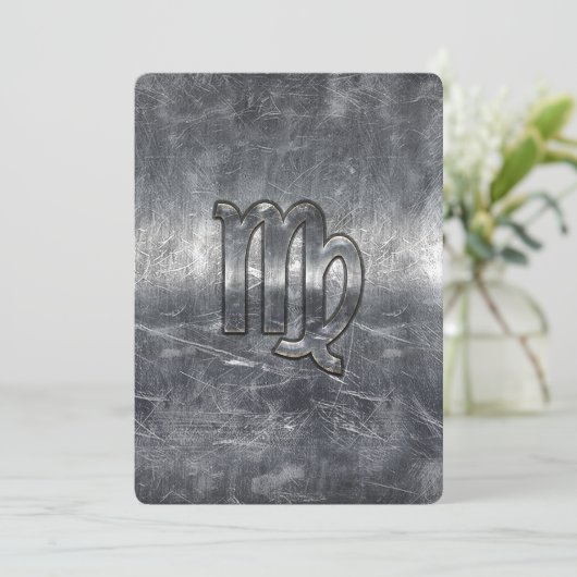 Virgo Zodiac Sign in Grunge Distressed Style (Standing Front)
