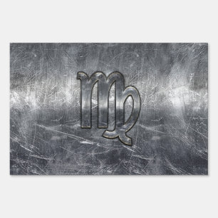 Virgo Zodiac Sign in Grunge Distressed Style