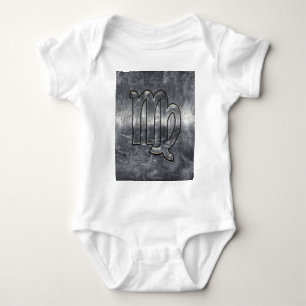 Virgo Zodiac Sign in Grunge Distressed Style Decor Baby Bodysuit