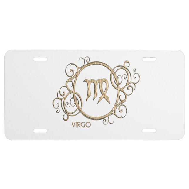 Virgo Zodiac Sign License Plate (Front)