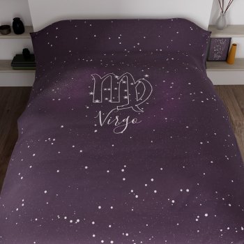 Virgo Zodiac Sign Modern Galaxy Duvet Cover by mothersdaisy at Zazzle