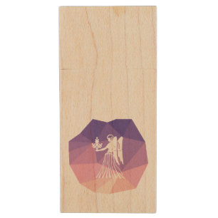 Virgo zodiac sign modern USB 16GB flash drive
