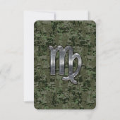 Virgo Zodiac Sign on Green Digital Camo (Front)