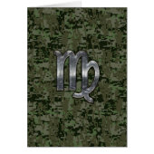 Virgo Zodiac Sign on Green Digital Camo (Front)