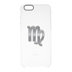 Virgo Zodiac Sign on Green Digital Camo Clear iPhone 6/6S Case