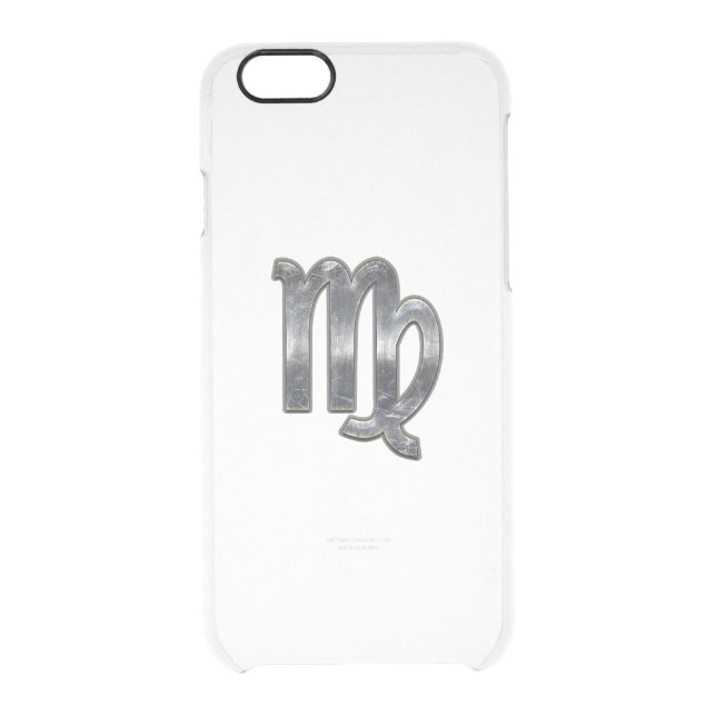 Virgo Zodiac Sign on Green Digital Camo Uncommon iPhone Case (Back)