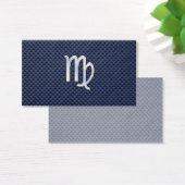 Virgo Zodiac Sign on Navy Blue Carbon Fiber Print (Desk)
