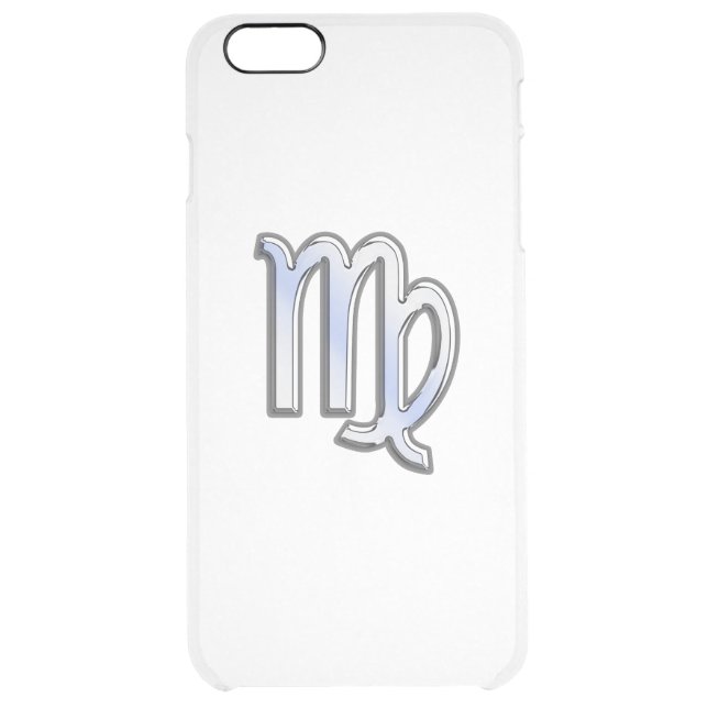 Virgo Zodiac Sign on Navy Blue Carbon Fiber Print Uncommon iPhone Case (Back)