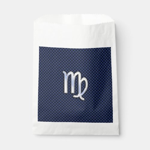 Virgo Zodiac Sign on Navy Blue Decor Favor Bag