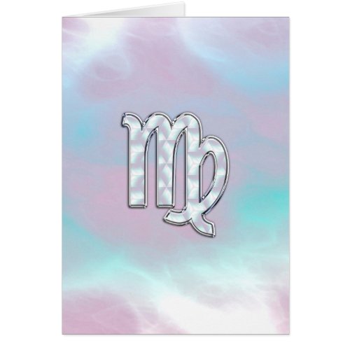 Virgo Zodiac Sign on Pastels Mother of Pearl