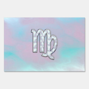Virgo Zodiac Sign on Pastels Mother of Pearl