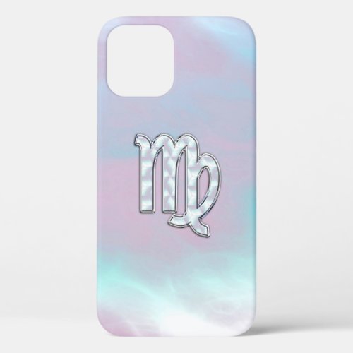 Virgo Zodiac Sign on Pastels Mother of Pearl iPhone 12 Pro Case