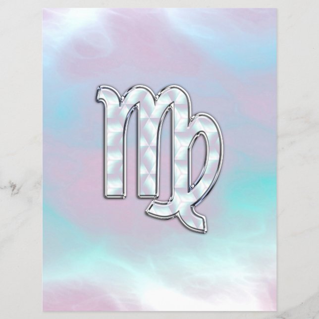 Virgo Zodiac Sign on Pastels Mother of Pearl Flyer (Front)