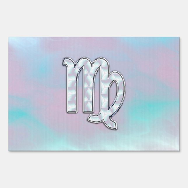 Virgo Zodiac Sign on Pastels Mother of Pearl Style (Front)