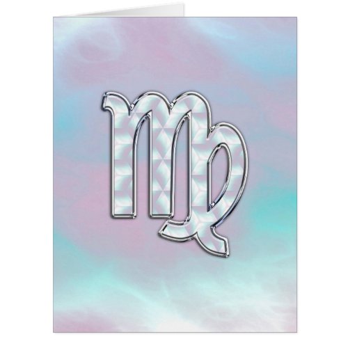 Virgo Zodiac Sign on Pastels Mother of Pearl Style