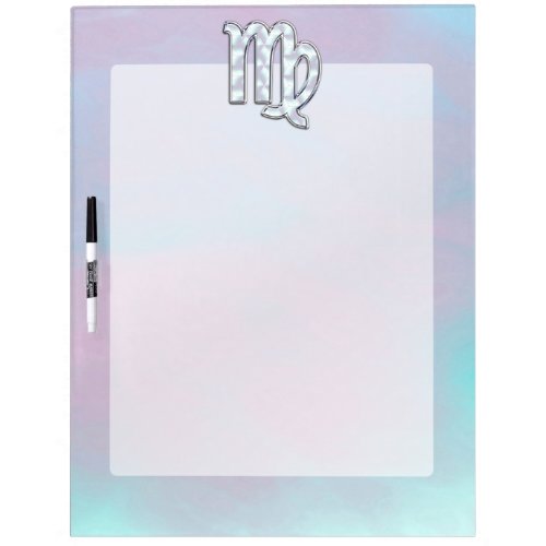 Virgo Zodiac Sign on Pastels Mother of Pearl Style Dry Erase Board