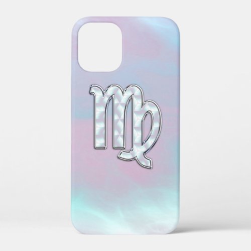 Virgo Zodiac Sign on Pastels Nacre Style Print iPhone 12 Mini Case