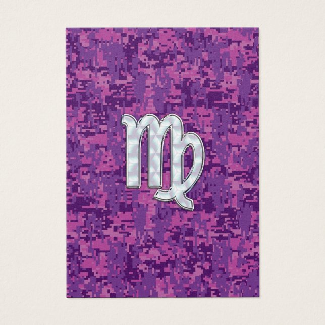 Virgo Zodiac Sign Pink Fuchsia Digital Camouflage (Front)