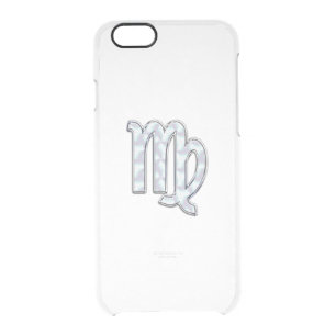 Virgo Zodiac Sign Pink Fuchsia Digital Camouflage Clear iPhone 6/6S Case