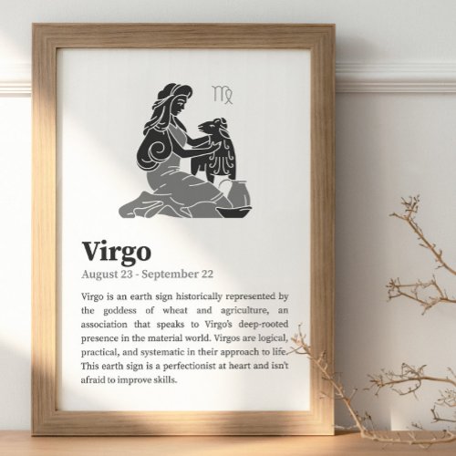 Virgo Zodiac Sign poster