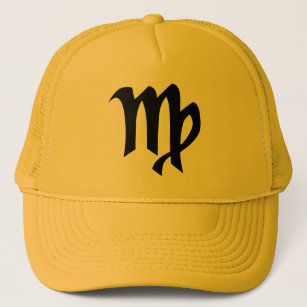 Virgo Zodiac Sign Yellow Gold Trucker Hat