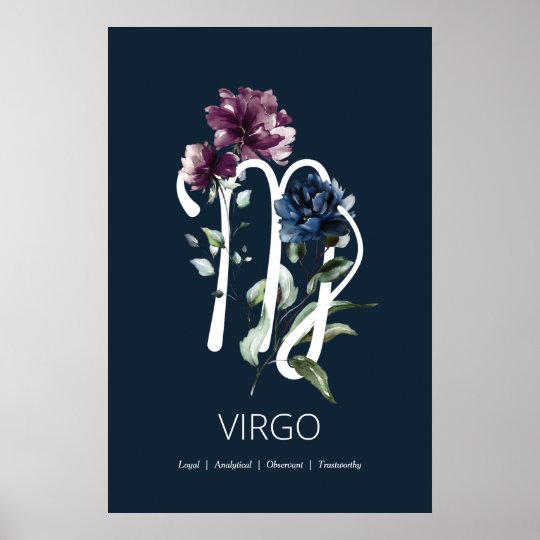 Virgo Zodiac Star Sign Poster | Zazzle.com