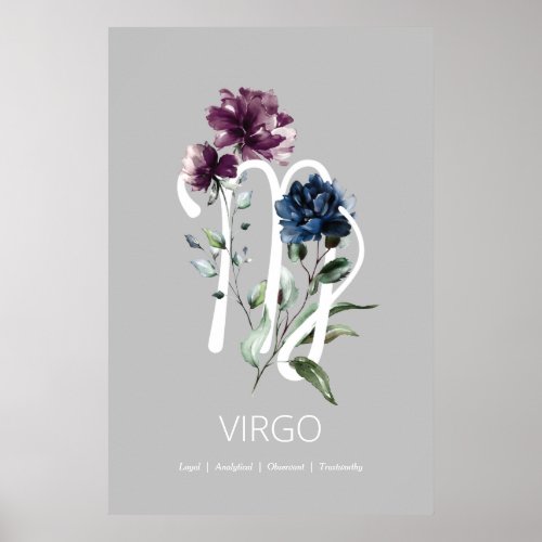 Virgo Zodiac Star Sign Poster