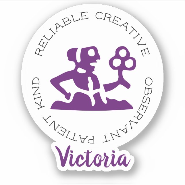 Virgo Zodiac Star Sign Traits Sticker (Front)