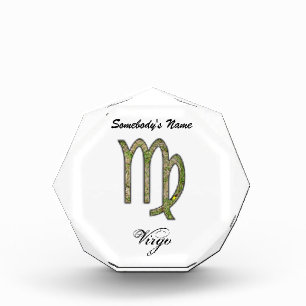 Virgo Zodiac Symbol Element by Kenneth Yoncich Acrylic Award