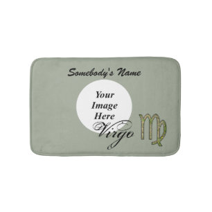 Virgo Zodiac Symbol Element by Kenneth Yoncich Bathroom Mat