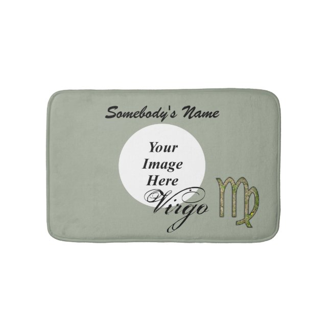 Virgo Zodiac Symbol Element by Kenneth Yoncich Bathroom Mat (Front)