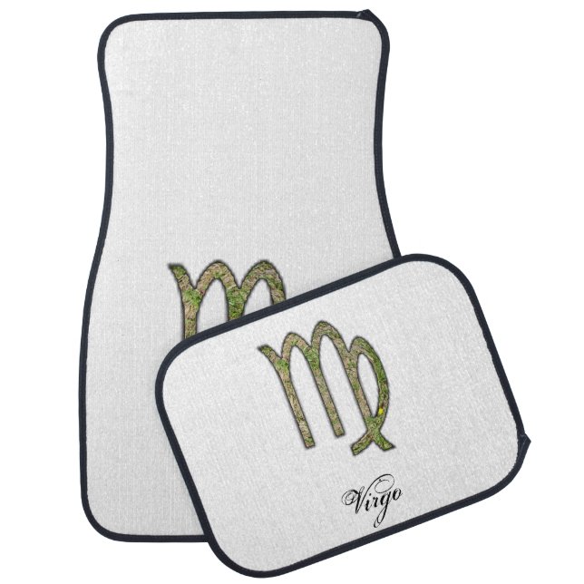 Virgo Zodiac Symbol Element by Kenneth Yoncich Car Mat (Set)