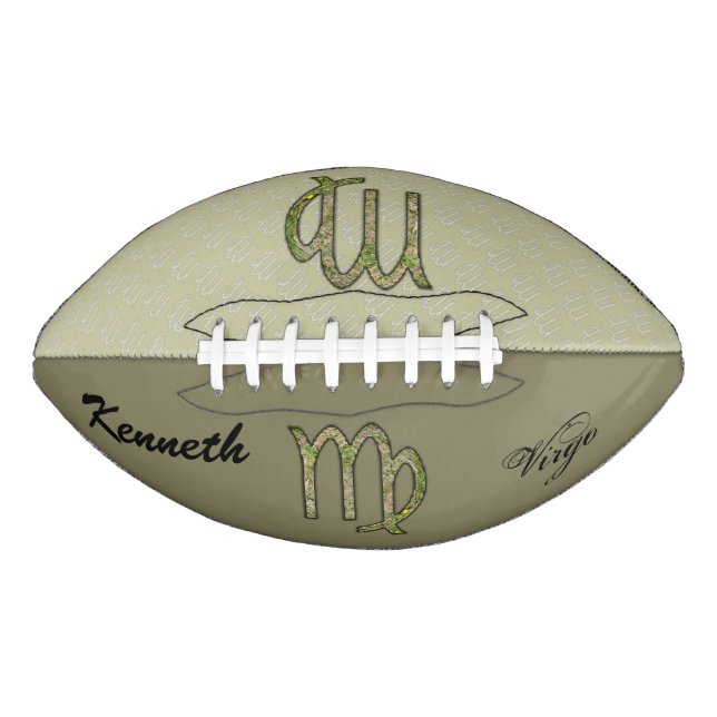 Virgo Zodiac Symbol Element by Kenneth Yoncich Football (Front)