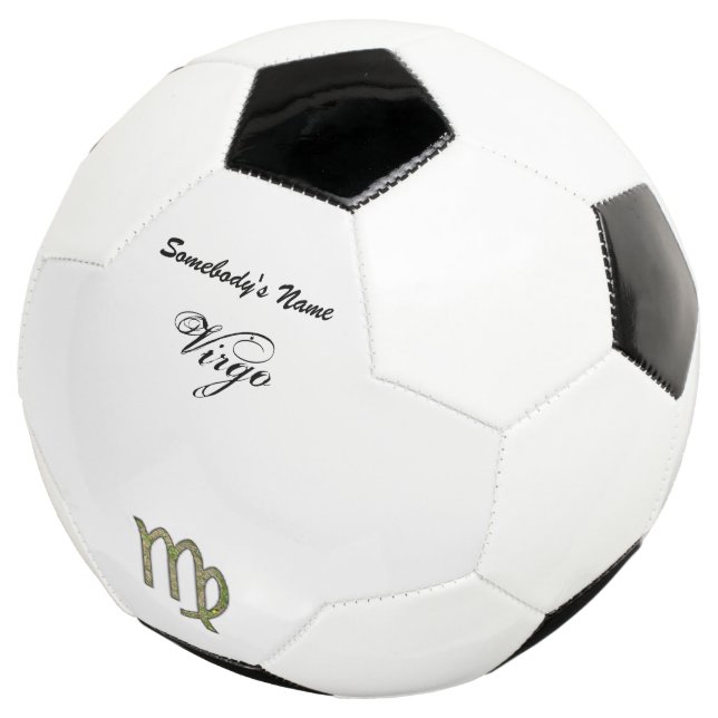 Virgo Zodiac Symbol Element by Kenneth Yoncich Soccer Ball (Three Quarter)