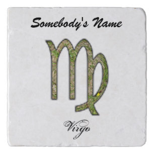 Virgo Zodiac Symbol Element by Kenneth Yoncich Trivet