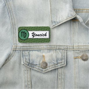 Virgo Zodiac Symbol Standard by Kenneth Yoncich Name Tag