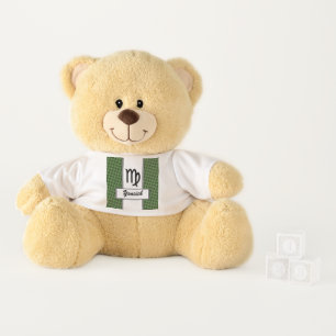 Virgo Zodiac Symbol Standard by Kenneth Yoncich Teddy Bear