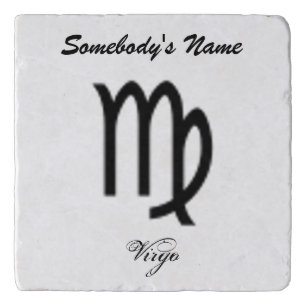 Virgo Zodiac Symbol Standard by Kenneth Yoncich Trivet