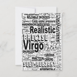 Virgo Zodiac Word Cloud Inspiration Greeting Card