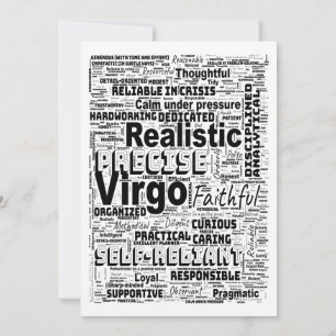 Virgo Zodiac Word Cloud Inspiration Invitation