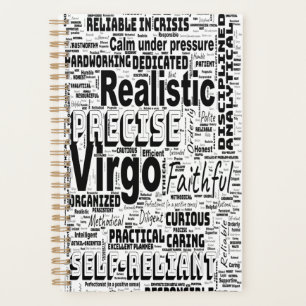 Virgo Zodiac Word Cloud Inspiration Planner