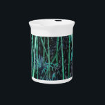 Viridian Bamboo Beverage Pitcher<br><div class="desc">If you love nature and the jungle,  this delicate porcelain mug is for you. Enjoy your cuppa with this stunning bamboo artwork by Lesley Anne Cornish.
www.artlac.co.uk
(copyright reserved)</div>
